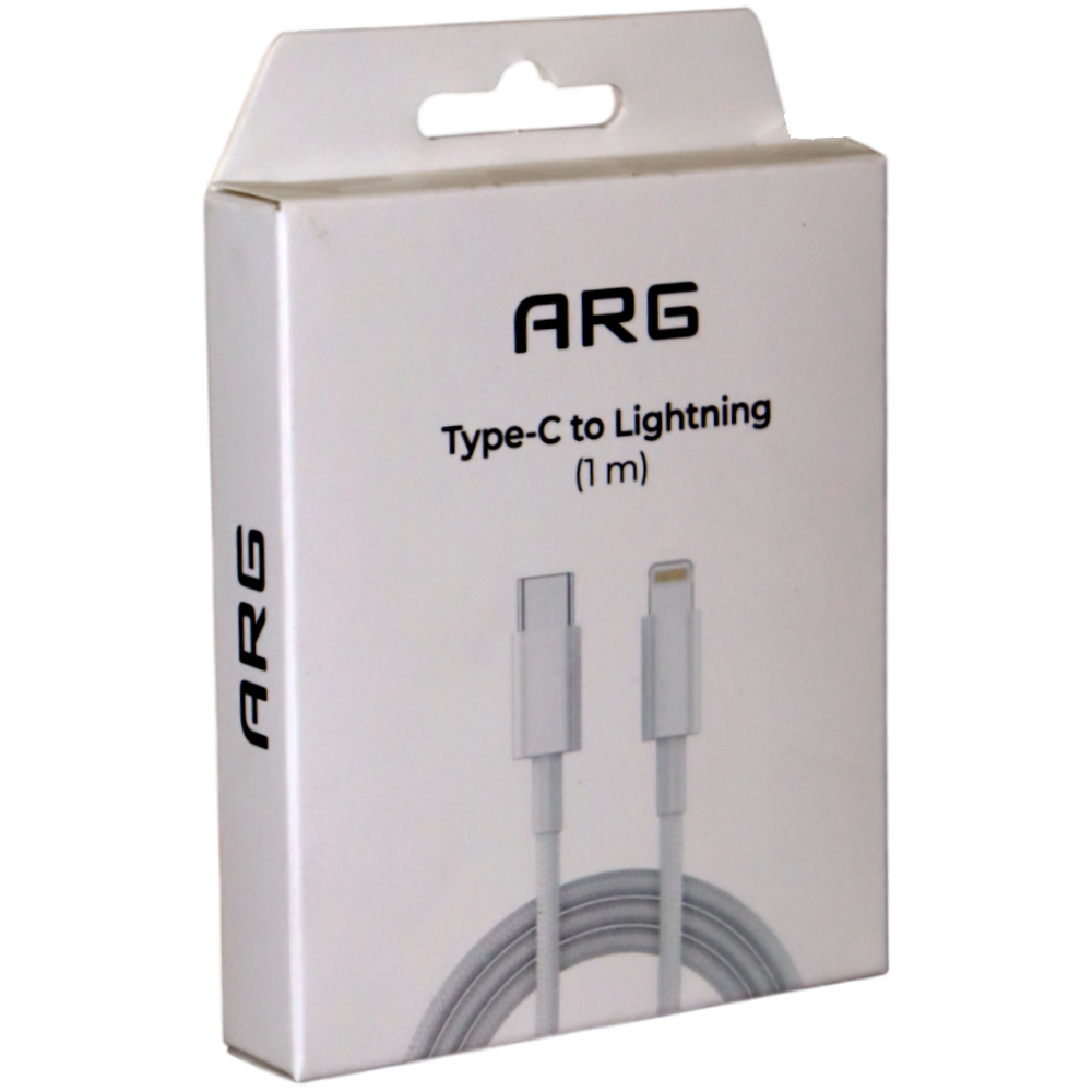 Кабель ARG Type-C to Lightning TL1 White 27W - фото 3
