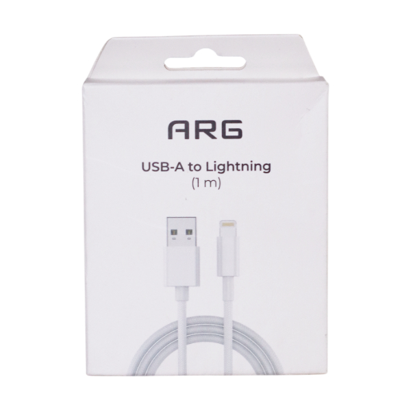 Кабель ARG USB-A to Lightning AL1 White 12W - фото 2