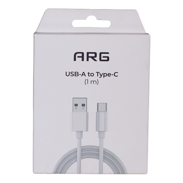 Кабель ARG USB-A to Type-C AC1 100W White - фото 2