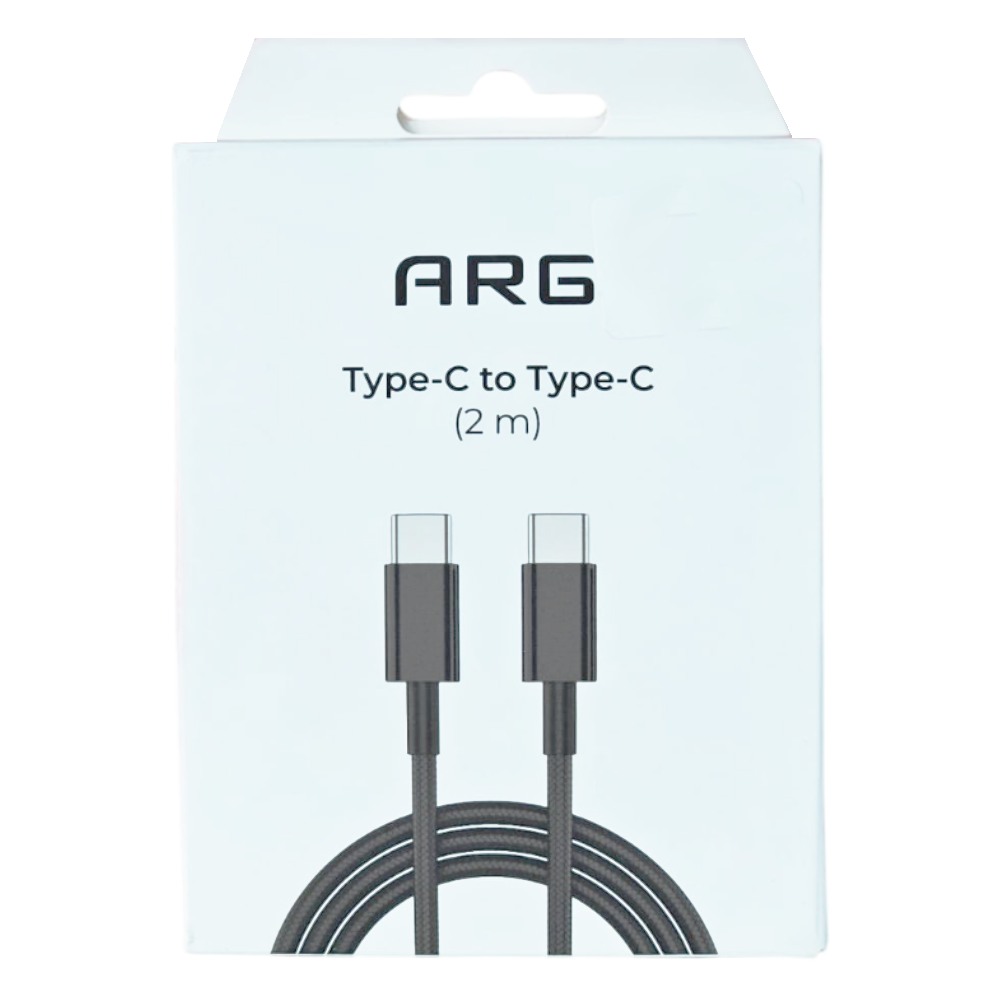 Кабель ARG Type-C to Type-C TC2 Черный - фото 3