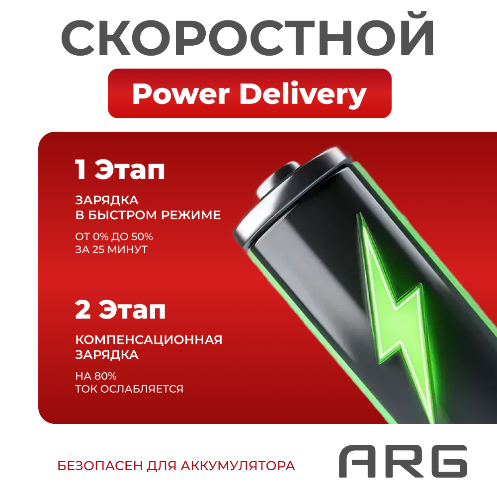 Кабель ARG USB-A to Lightning ALB1 12W Черный - фото 5