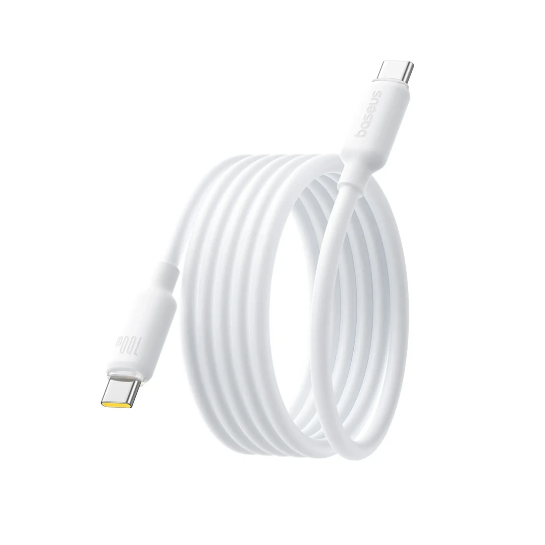 Интерфейсный кабель Baseus Foamed Silicone Pro Magnetic USB-C to USB-C 100W White 1m (E0426D01) 
