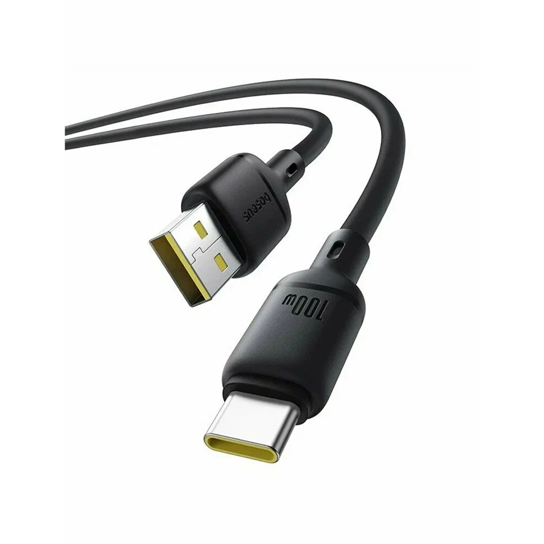 Интерфейсный кабель Baseus Silky USB to Type-C 100W 2m Black (P10377703113-01) 