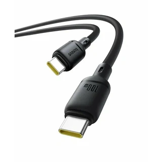 Интерфейсный кабель Baseus Silky Type-C to Type-C 100W 1m Black (P10377704113-00) 