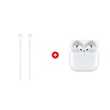 Комплект Apple Type-C to Type-C MW493ZM/A + Apple AirPods 4th Gen (MXP63ZE/A) 