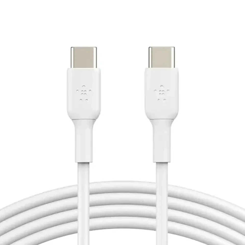 Кабель BELKIN Type C -  USB-C 60W CAB003BT1MWH (cиликоновый, 1M, белый)