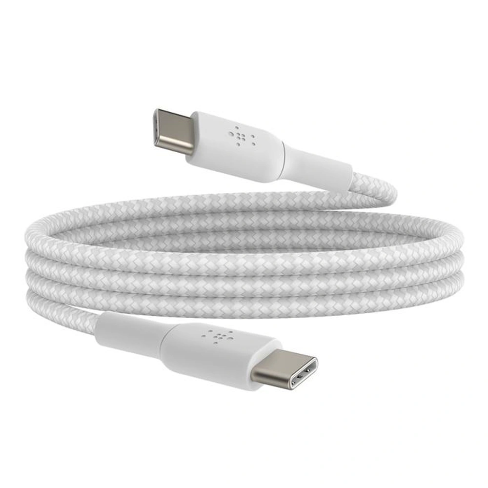 Кабель BELKIN Type C -  USB-C 60W CAB004BT1MWH (плетеный, 1M, белый) - фото 2