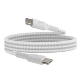 Кабель BELKIN Type C -  USB-C 60W CAB004BT1MWH (плетеный, 1M, белый) - фото 2