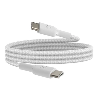 Кабель BELKIN Type C -  USB-C 60W CAB004BT1MWH (плетеный, 1M, белый) - фото 2