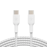 Кабель BELKIN Type C -  USB-C 60W CAB004BT1MWH (плетеный, 1M, белый)