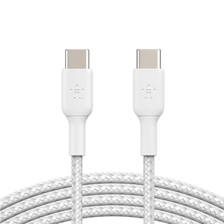 Кабель BELKIN Type C -  USB-C 60W CAB004BT1MWH (плетеный, 1M, белый)
