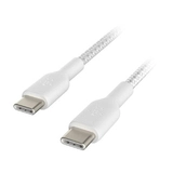 Кабель BELKIN Type C -  USB-C 60W CAB004BT1MWH (плетеный, 1M, белый) - фото 3