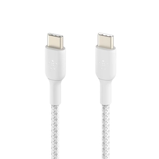 Кабель BELKIN Type C -  USB-C 60W CAB004BT1MWH (плетеный, 1M, белый) - фото 4