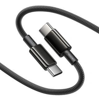 Интерфейсный кабель Baseus Tungsten Gold Air Fast Charging Data Cable USB-C to USB-C 240W 2 m Black  - фото 2