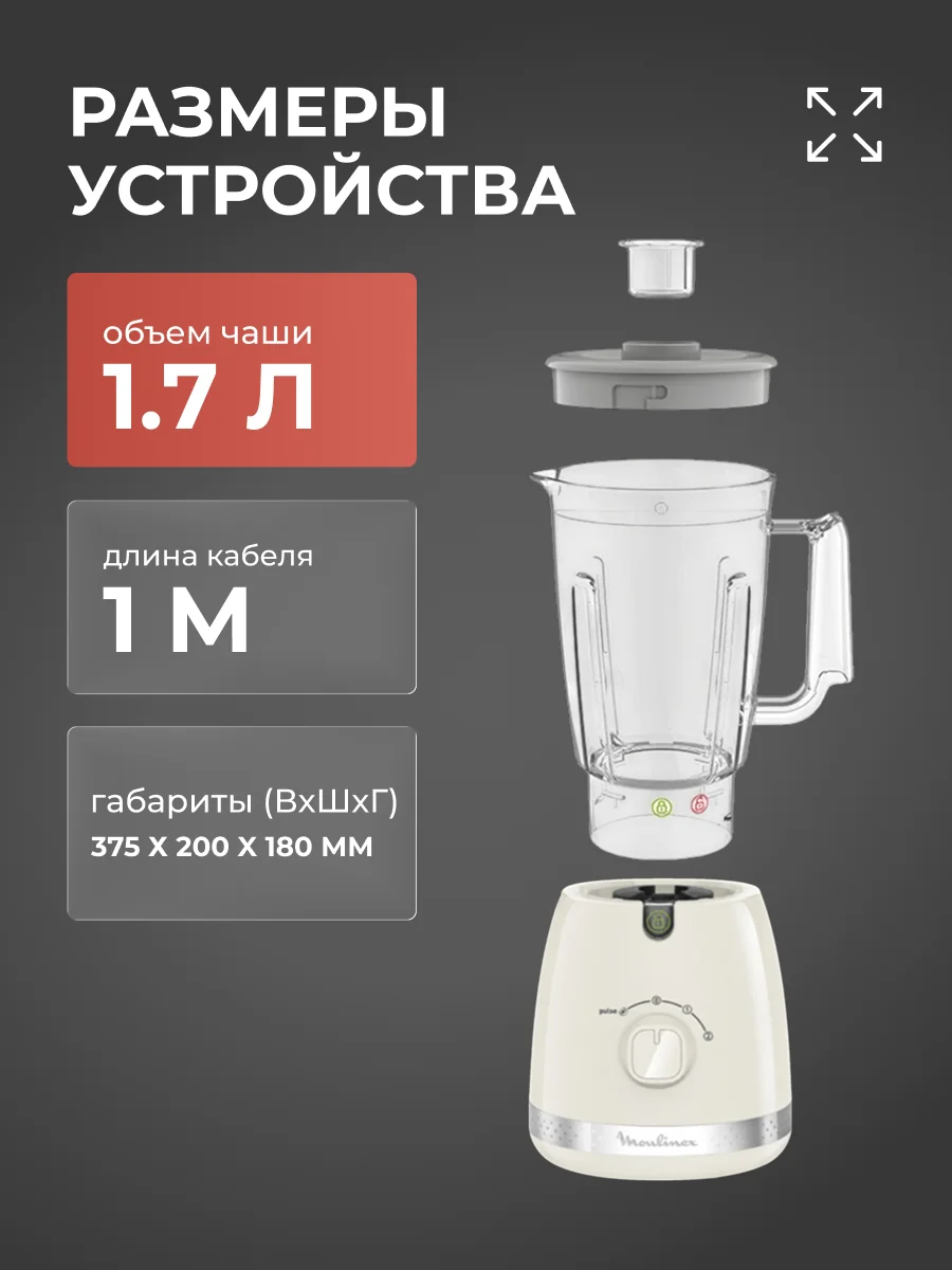 Стационарный блендер Moulinex LM355 - фото 7