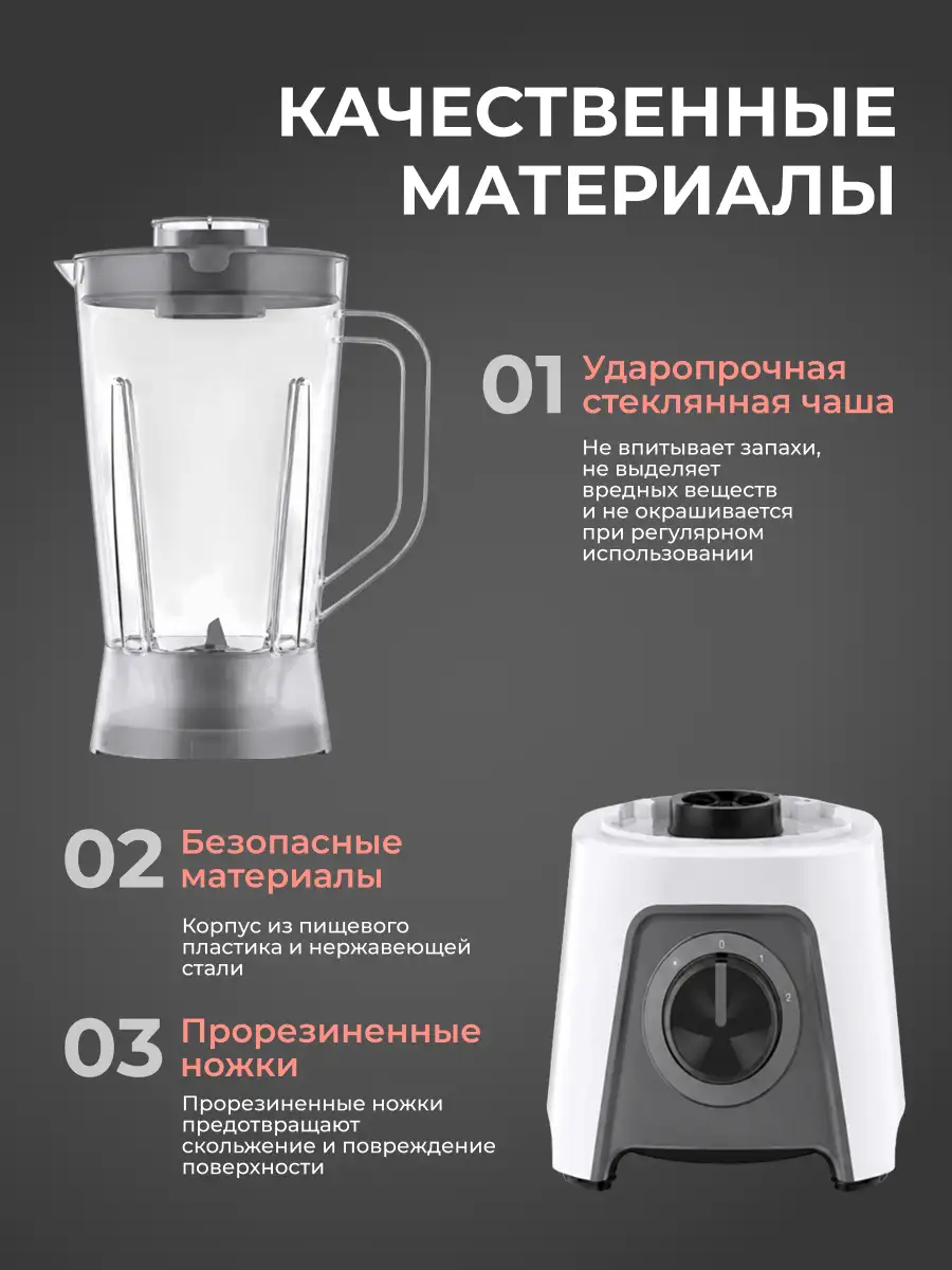 Стационарный блендер Moulinex Blendeo+ LM2C0110 - фото 6