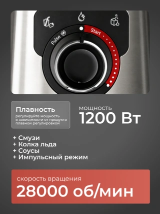 Cтационарный блендер Moulinex PerfectMix+ LM871D10 - фото 5