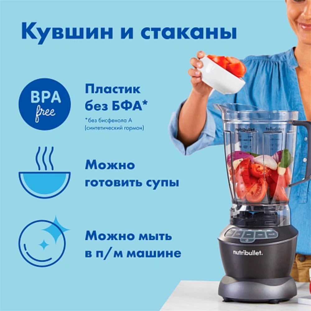 Стационарный блендер Nutribullet NBF500DG - фото 2