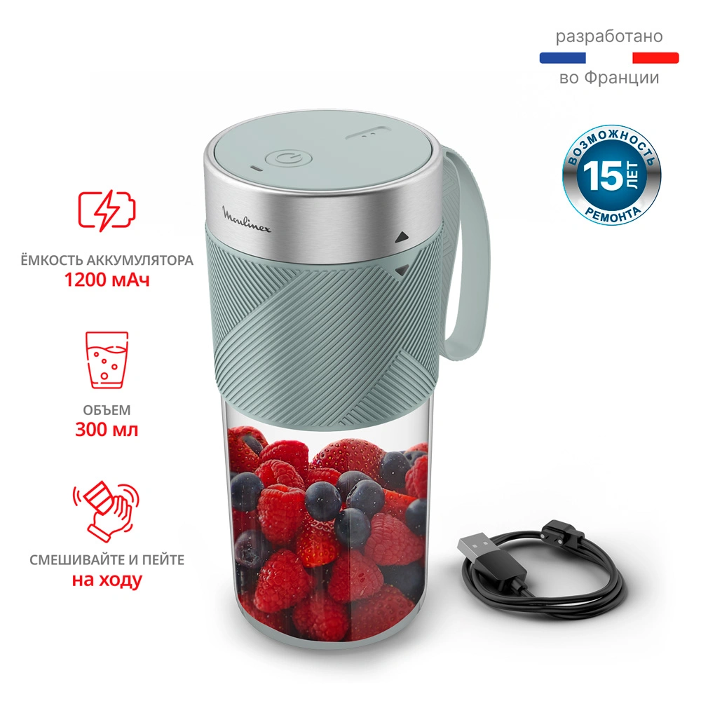 Портативный блендер Moulinex Lightmix LM1C0410