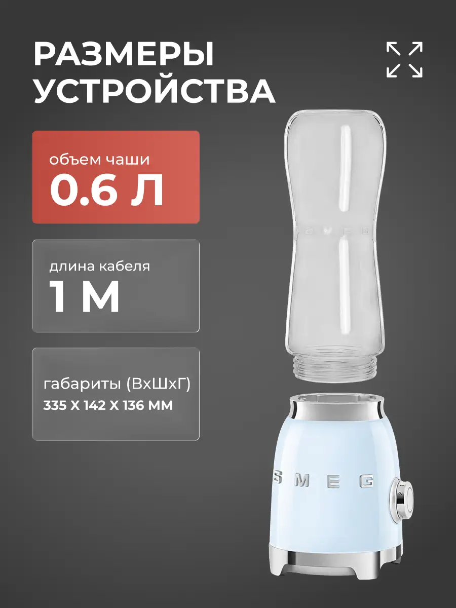 Стационарный блендер Smeg PBF01PBEU - фото 6
