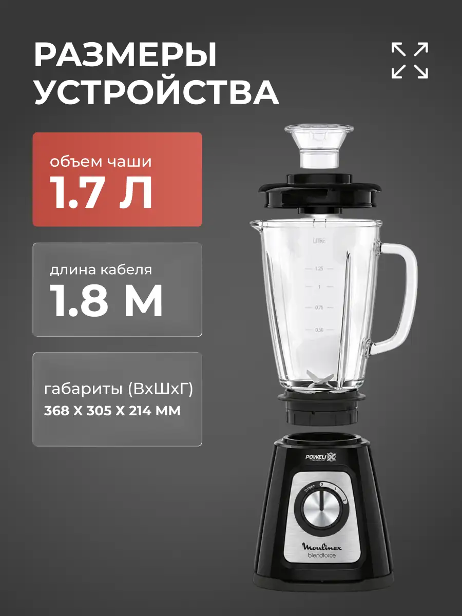 Стационарный блендер Moulinex Blendforce LM435810 - фото 7