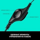 Logitech гарнитурасы USB Headset H390 (Black) - фото 6