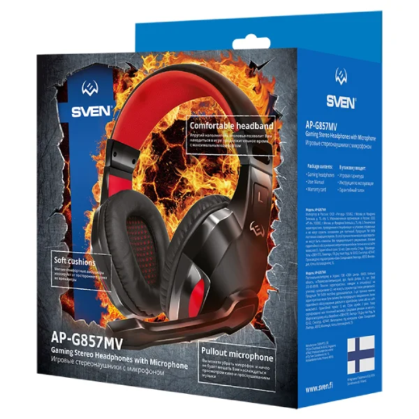 Гарнитура игровая Sven AP-G857MV Black - фото 6