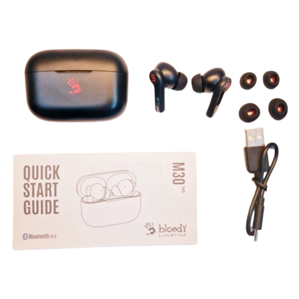 Наушники A4tech Bloody TWS M30 Black - фото 6