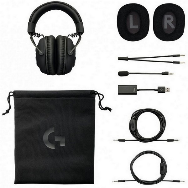 Logitech ойын гарнитурасы G PRO X Gaming Headset Black (981-000818)