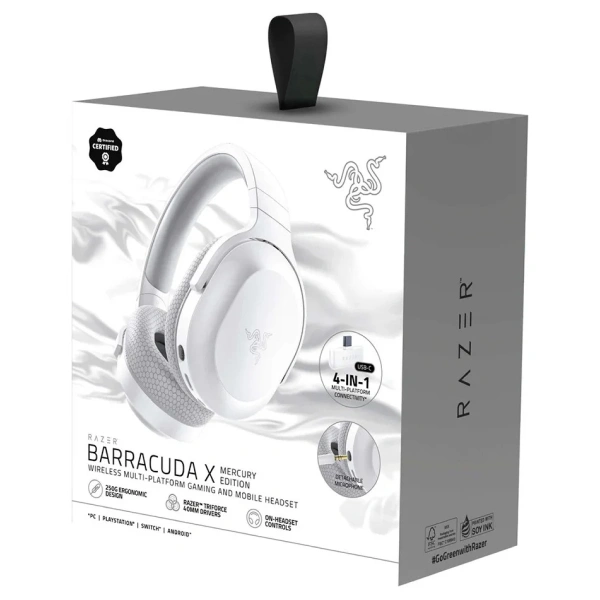 Гарнитура игровая Razer White Barracuda X - Mercury - фото 3