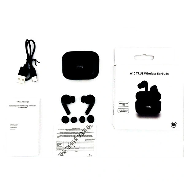 Наушники ARG TWS A10 Black - фото 5
