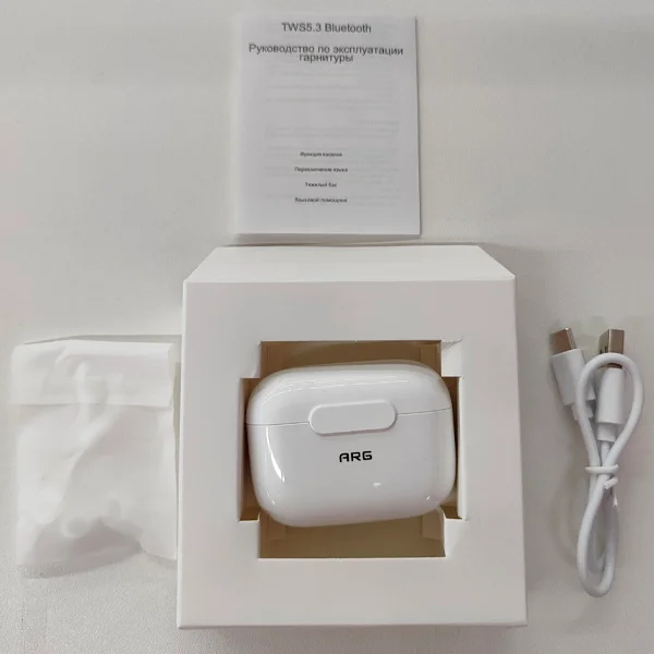 Наушники ARG TWS A10 White - фото 5