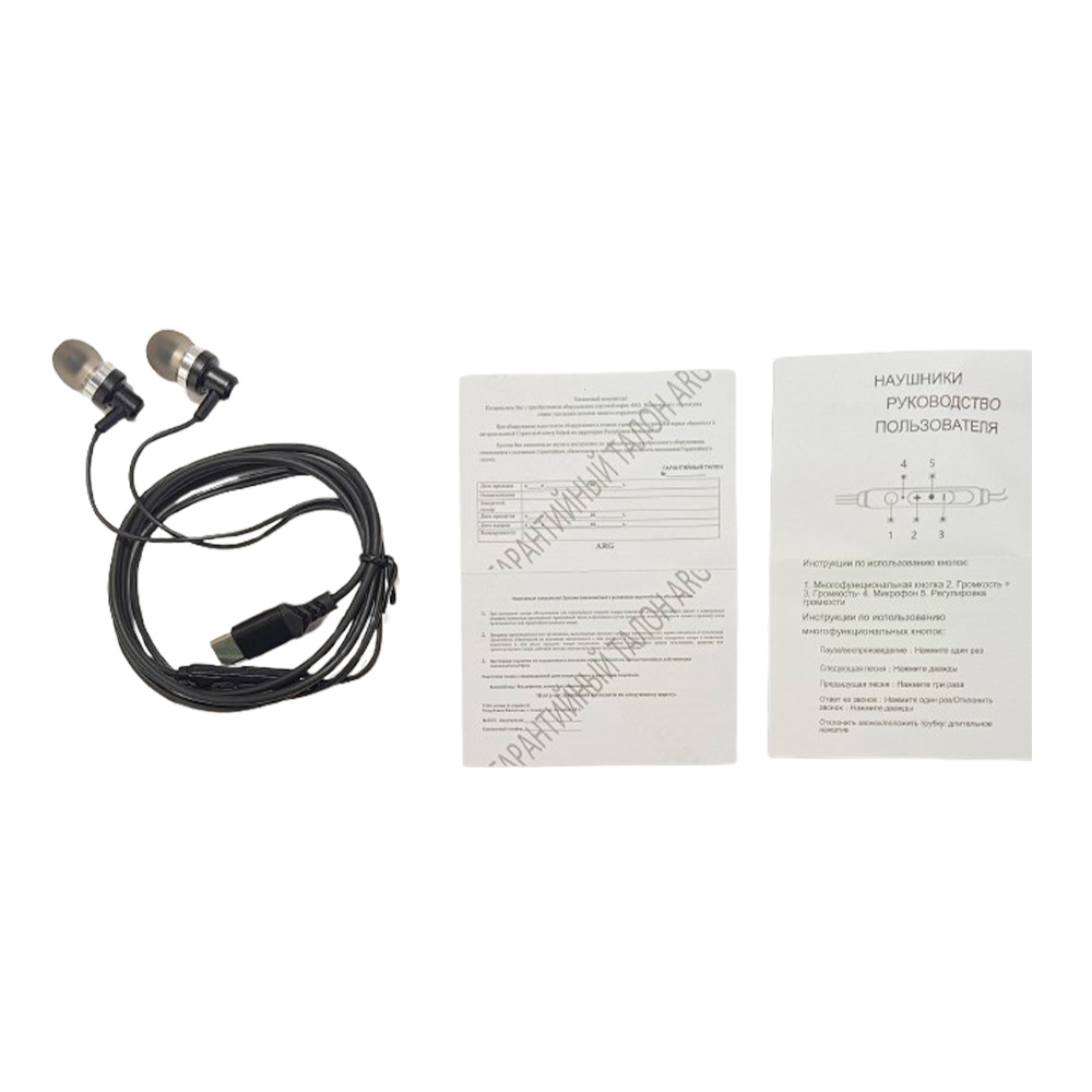 ARG құлаққаптары Earphones Type-C Black - фото 6