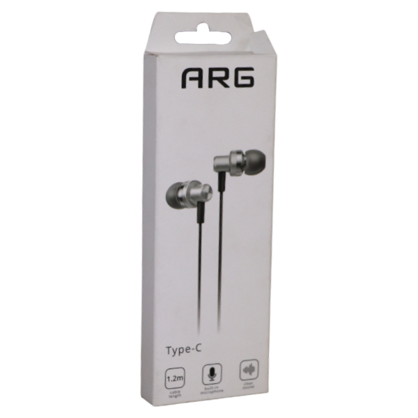 Наушники ARG Earphones Type-C Grey - фото 6