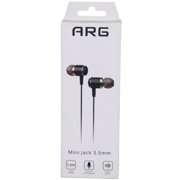 Наушники ARG Earphones Mini Jack Black - фото 6