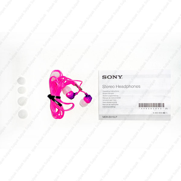 Sony құлаққаптары MDR-EX15LP (Pink)