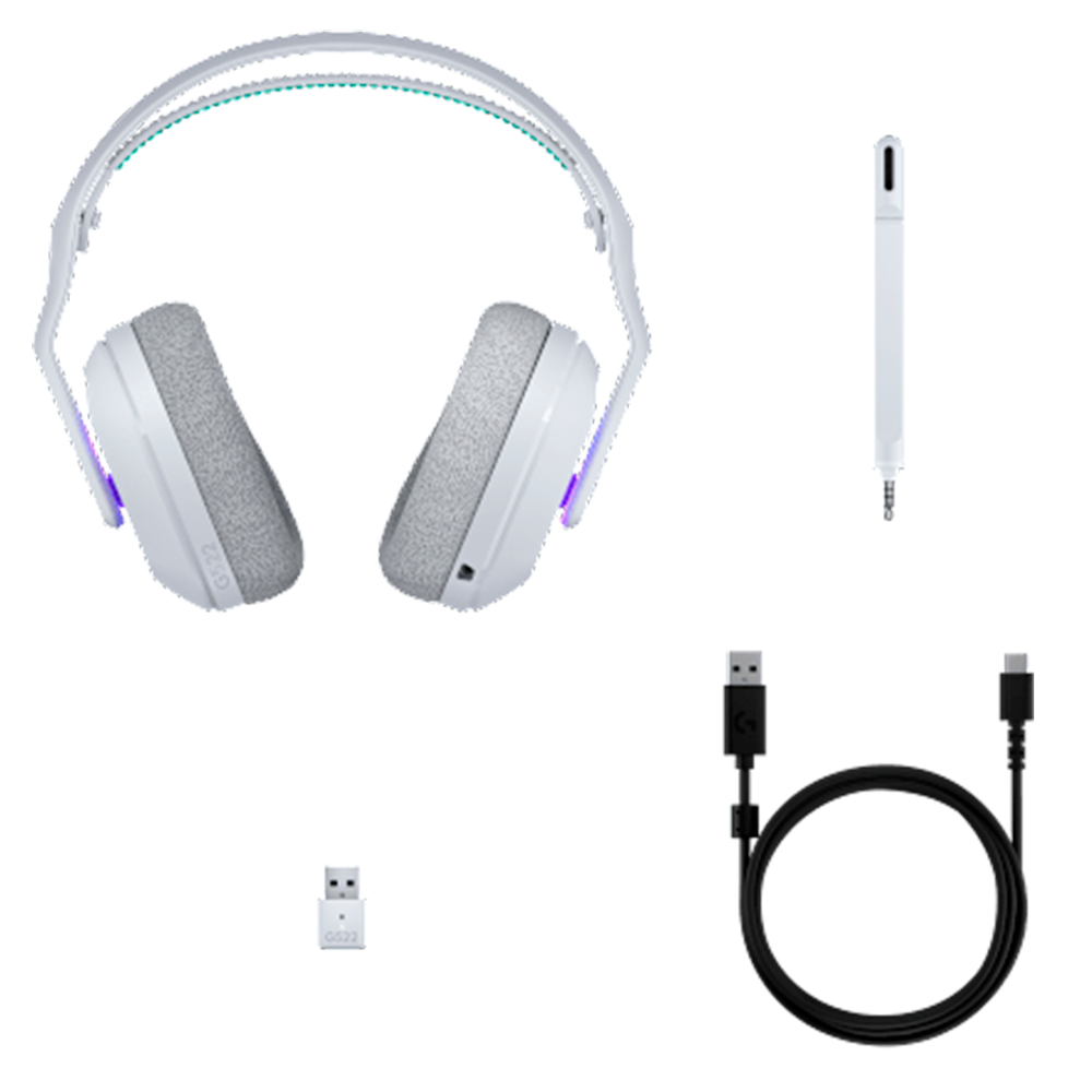 Игровые беспроводные наушники Logitech G522 LIGHTSPEED Wireless Gaming Headset - WHITE, 981-001550 - фото 6