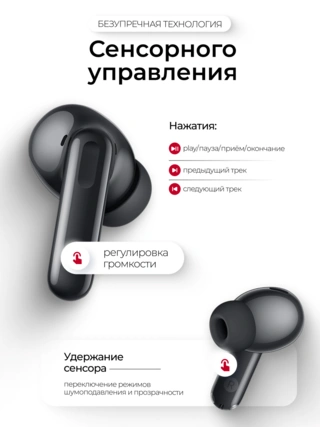 TWS Наушники HUAWEI FreeBuds SE 4 ANC Black Fuji-T010 - фото 5