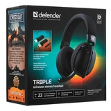 Наушники-гарнитура беспроводные Defender Triple BT/2.4G черный - фото 9