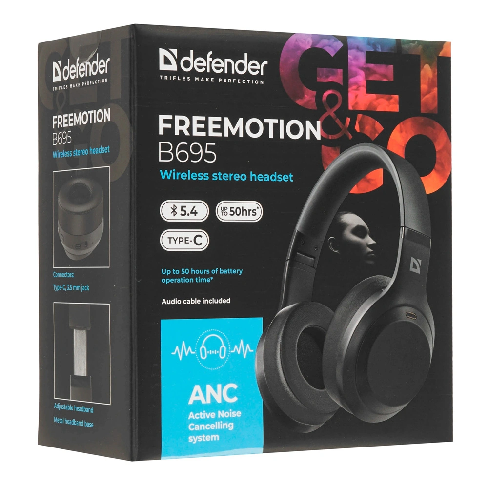 Наушники-гарнитура беспроводные Defender FreeMotion B695 черный - фото 10
