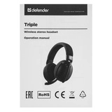 Наушники-гарнитура беспроводные Defender Triple белый - фото 8