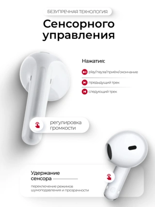Наушники Redmi Buds 8 Active White M2537E1 - фото 6