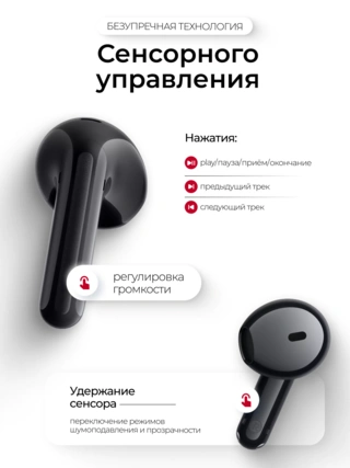 Наушники Redmi Buds 8 Active Black M2537E1 - фото 6
