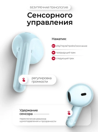 Наушники Redmi Buds 8 Active Blue M2537E1 - фото 6