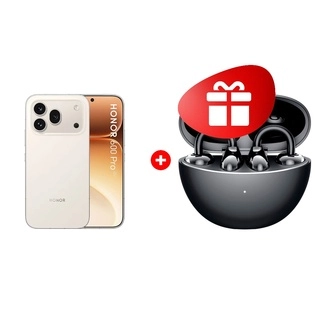 Комплект HONOR TWS CHOICE Earbuds Clip Black + HONOR 600 Pro 12/512GB Golden White 