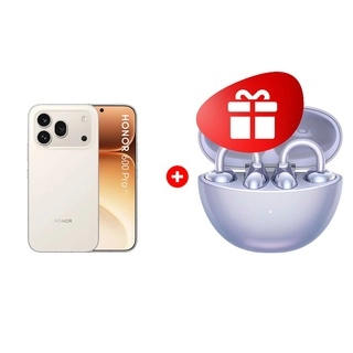 Комплект HONOR TWS CHOICE Earbuds Clip Purple + HONOR 600 Pro 12/512GB Golden White 