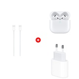 Комплект Apple AirPods 4th Gen (MXP63ZE/A) + Apple 20W USB-C (MD3J4ZM/A) + Apple Type-C to Type-C MW493ZM/A 