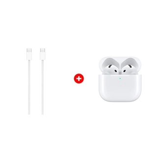 Комплект Apple AirPods 4th Gen (MXP63ZE/A) + Apple Type-C to Type-C MW493ZM/A 