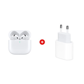 Комплект Apple AirPods 4th Gen (MXP63ZE/A) + Apple 20W USB-C (MD3J4ZM/A) 