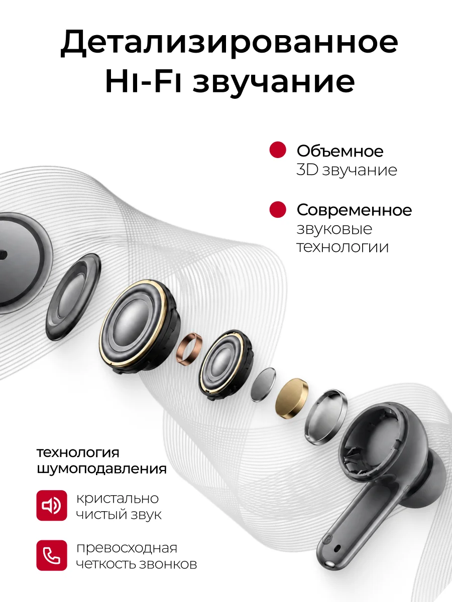 TWS наушники Realme Buds Air 8 Grey - фото 5